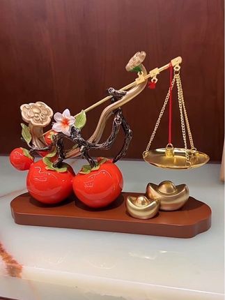 #家居摆件 柿柿称心如意柿子摆件创意高档家居摆件办公室客厅玄关酒柜电视柜装饰摆件搬新家乔迁新居礼物#称心如意 #柿子摆件 #装饰摆件 #乔迁礼物