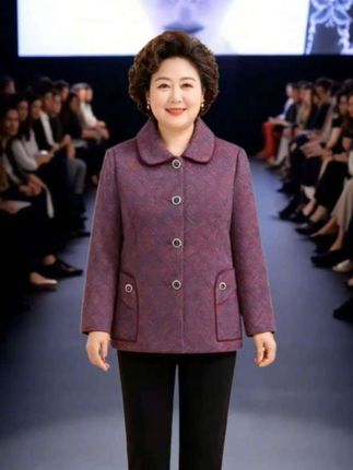 中老年人春秋装女奶奶装高品外套60岁80妈妈装新款老太太老人衣服