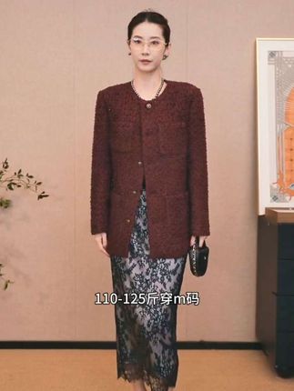 CHENSMCHEN 经典四口袋中长款小香外套女时尚优雅上衣#高端女装#精致穿搭#高级感穿搭#穿出高级感#谁穿谁好看