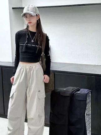 秋季新款女童速干工装裤秋装裤子女孩运动裤宽松潮#显瘦穿搭 #舒适百搭 #跟我买就对了