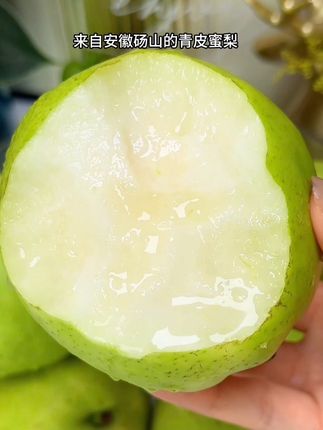 这个梨真的可以多吃点,头茬现摘梨子,口感脆甜,一点渣都没有,又脆又甜!#新鲜采摘 #果园直发#青皮蜜梨 #口感非常好