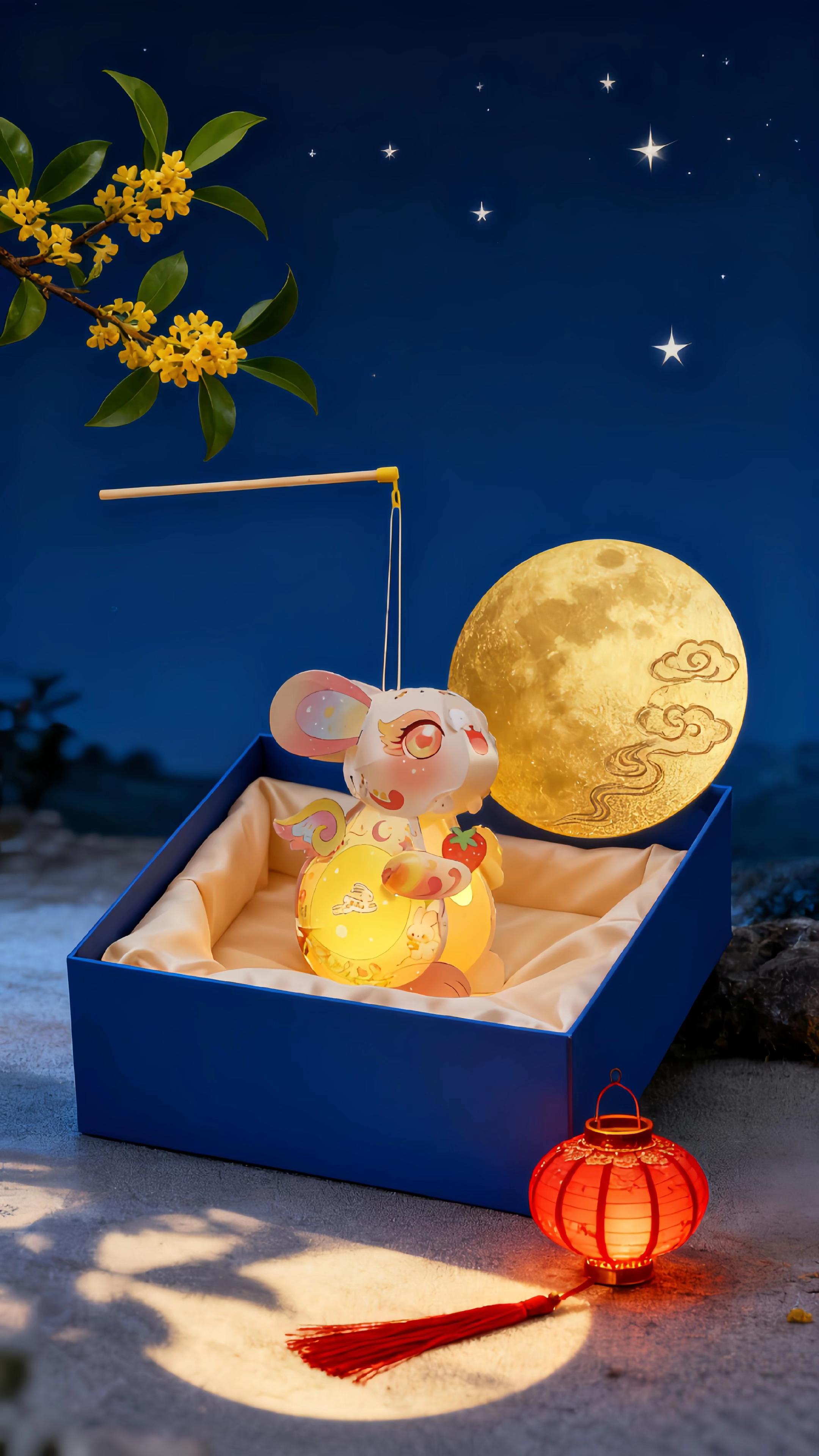 中秋节🌕的仪式感是兔子灯给的🥮#中秋节灯笼 #中秋节手工灯笼 #玉兔灯笼 #灯笼 #儿童礼物