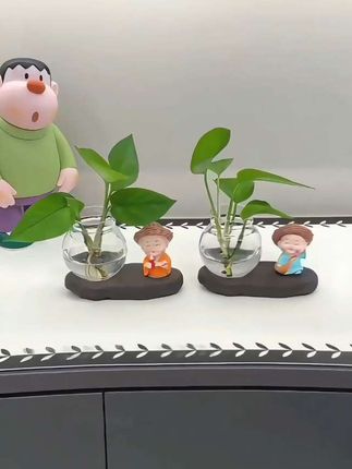 这小和尚水培植物玻璃花瓶也太可爱了吧,放在茶几,客厅 玄关,办公室太有意境了,想要提升格调,你也来试试吧!#水培花瓶#玻璃花瓶#提升幸福感好物