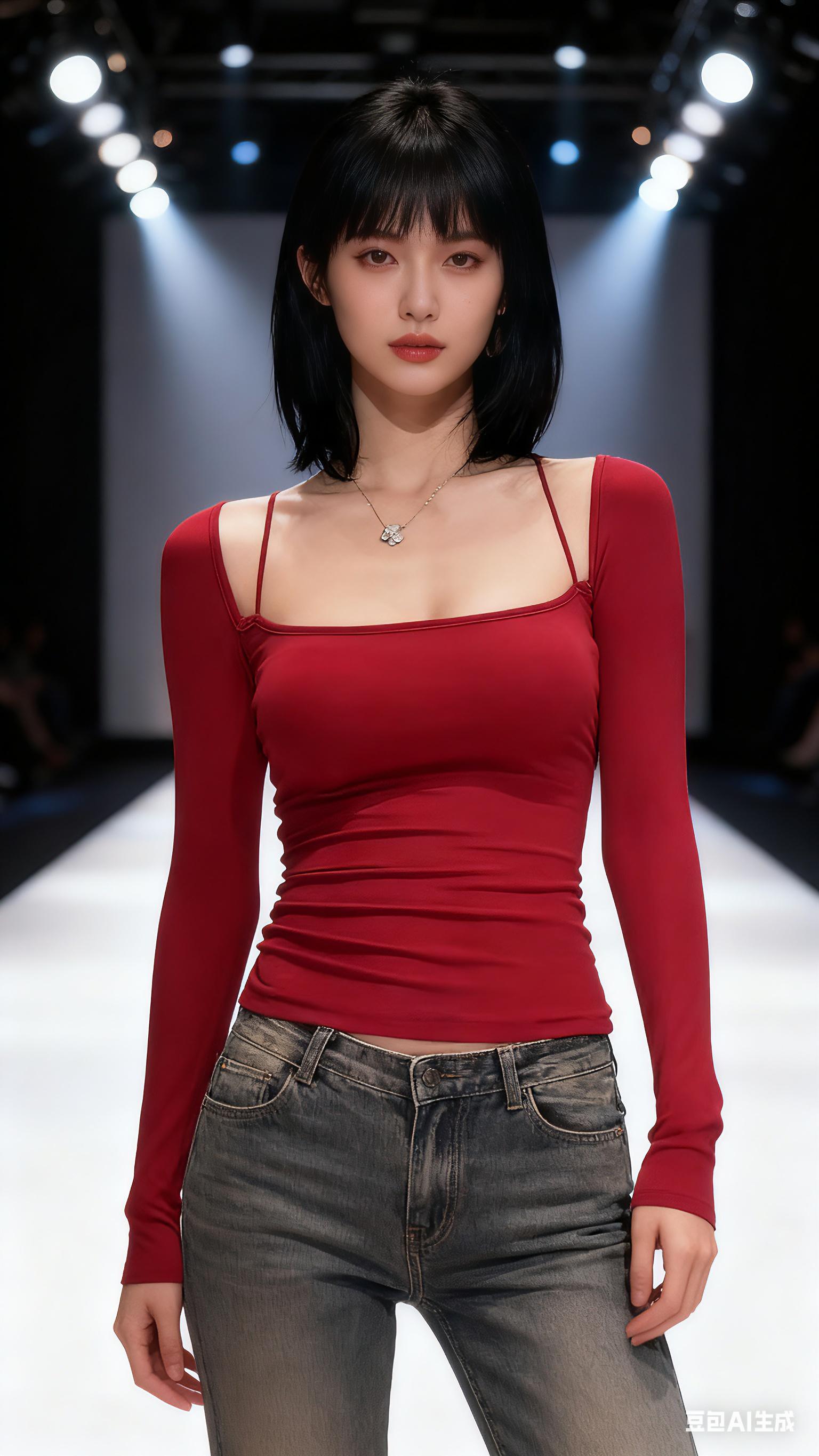 梦优莱小众炸街高级感带胸垫露肩吊带内搭长。梦优莱小众炸街高级感带胸垫露肩吊带内搭长袖T恤女秋冬修身上衣#辣妹穿搭 #好身材好气质 #性感小性感 #时尚气质穿搭 #这也太好看了