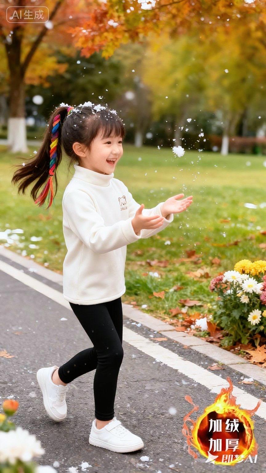 儿童加绒加厚保暖卫衣#冬季校服保暖卫衣#俏皮可爱 #也太可爱了吧 #生女儿就要这样穿