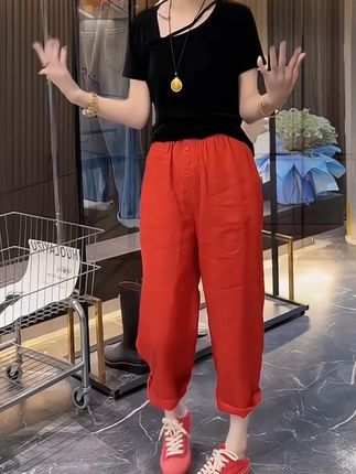 #休闲时尚百搭 #休闲裤 #百搭裤子 #梨形身材穿搭 #洋气减龄