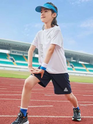 匹克童装男童运动套装儿童速干凉感短袖t恤中大童夏季冰丝短裤薄@DOU+小助手