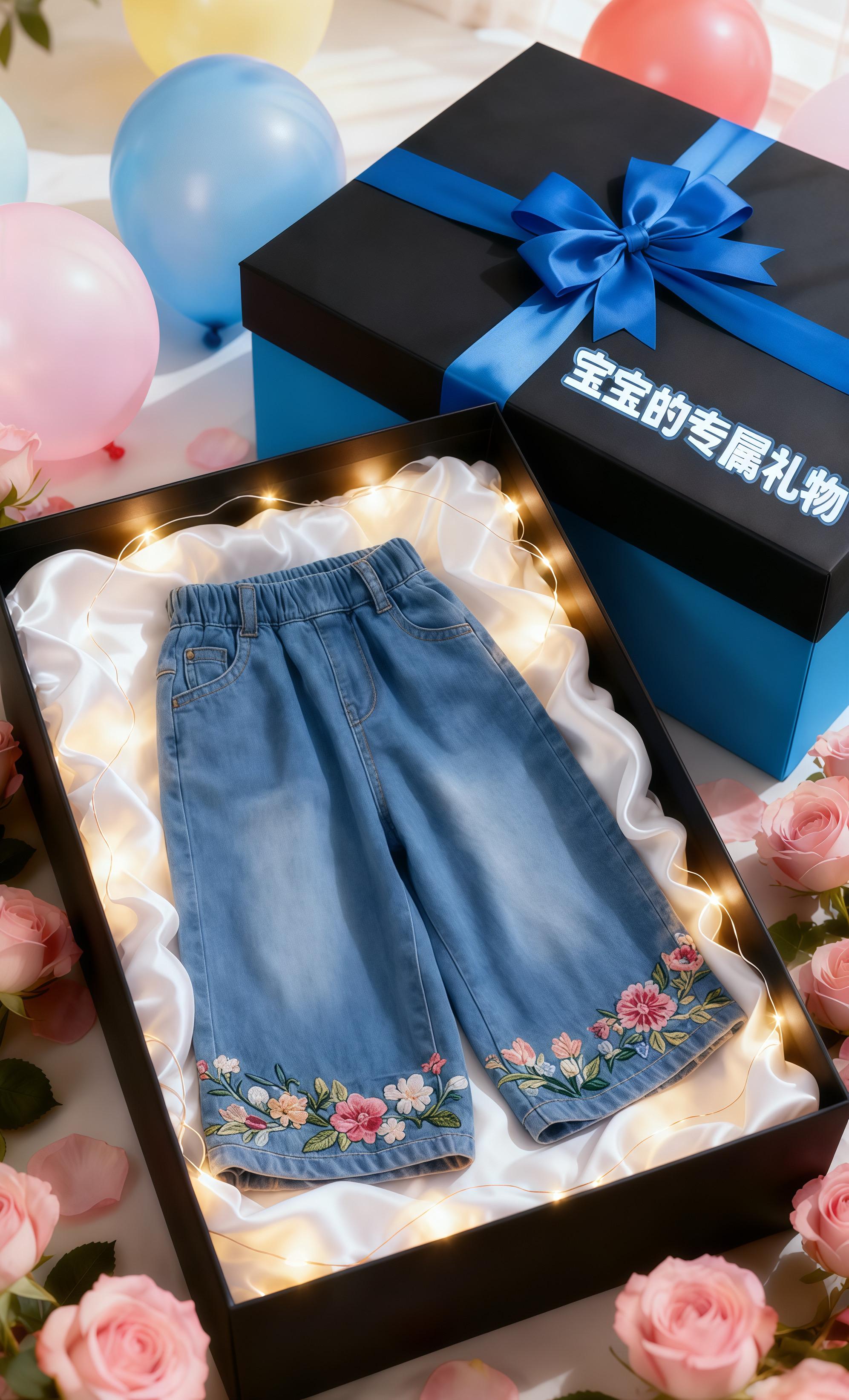 女童春秋新款洋气牛仔阔腿直筒长裤。2025年春秋新款女童牛仔裤,集直筒长裤与阔腿裤的优势于一身,是儿童装里的洋气担当。  精选舒适牛仔面料,春秋季节穿着既不会闷热也能抵御微凉,为宝宝打造自在无拘的穿搭体验。直筒与阔腿的版型设计,包容各种身形,让宝宝活动起来毫无束缚,还能轻松穿出时尚感。无论是搭配可爱卫衣打造休闲风,还是搭配精致小衫走甜美路线,都能完美适配,助力宝宝在春秋季成为人群中亮眼的时尚小达人。