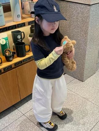 女童套装秋2025新款儿童时尚舒适百搭假两件上衣女孩休闲直筒裤#儿童韩版套装 #高品质童装 #时尚舒适百搭 #拿捏开学穿搭公式 #早秋穿搭