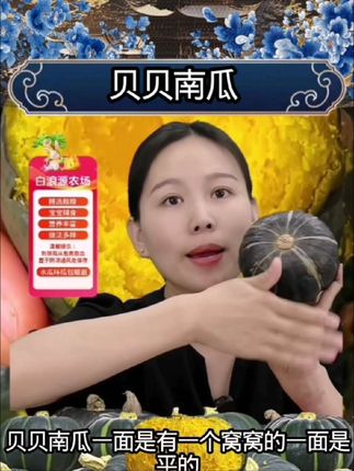 白浪源1号贝贝南瓜4.5斤装粗粮宝宝辅食粉面香甜板栗味小南瓜#贝贝南瓜 #南瓜推荐