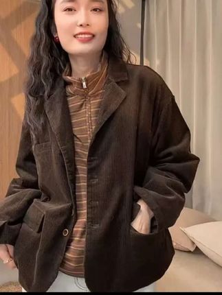 D223-百搭休闲西装上衣秋冬显瘦网红宽松复古短外套韩版#高级感穿搭 #简约大气 #气质外套#简约大气上档次 #谁穿谁好看系列