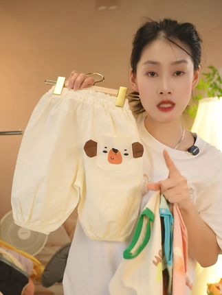纯棉7分裤好看吧,还很便宜哦#母婴好物