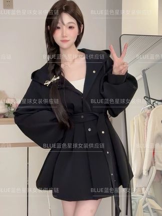 CHANOTTEL 短款风衣外套女2025秋季显瘦灯笼袖外套 #气质这一块拿捏死死的 #时尚#宽松#短款#别致