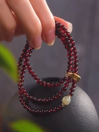 石榴石手串 #手串 #饰品 #礼物 #