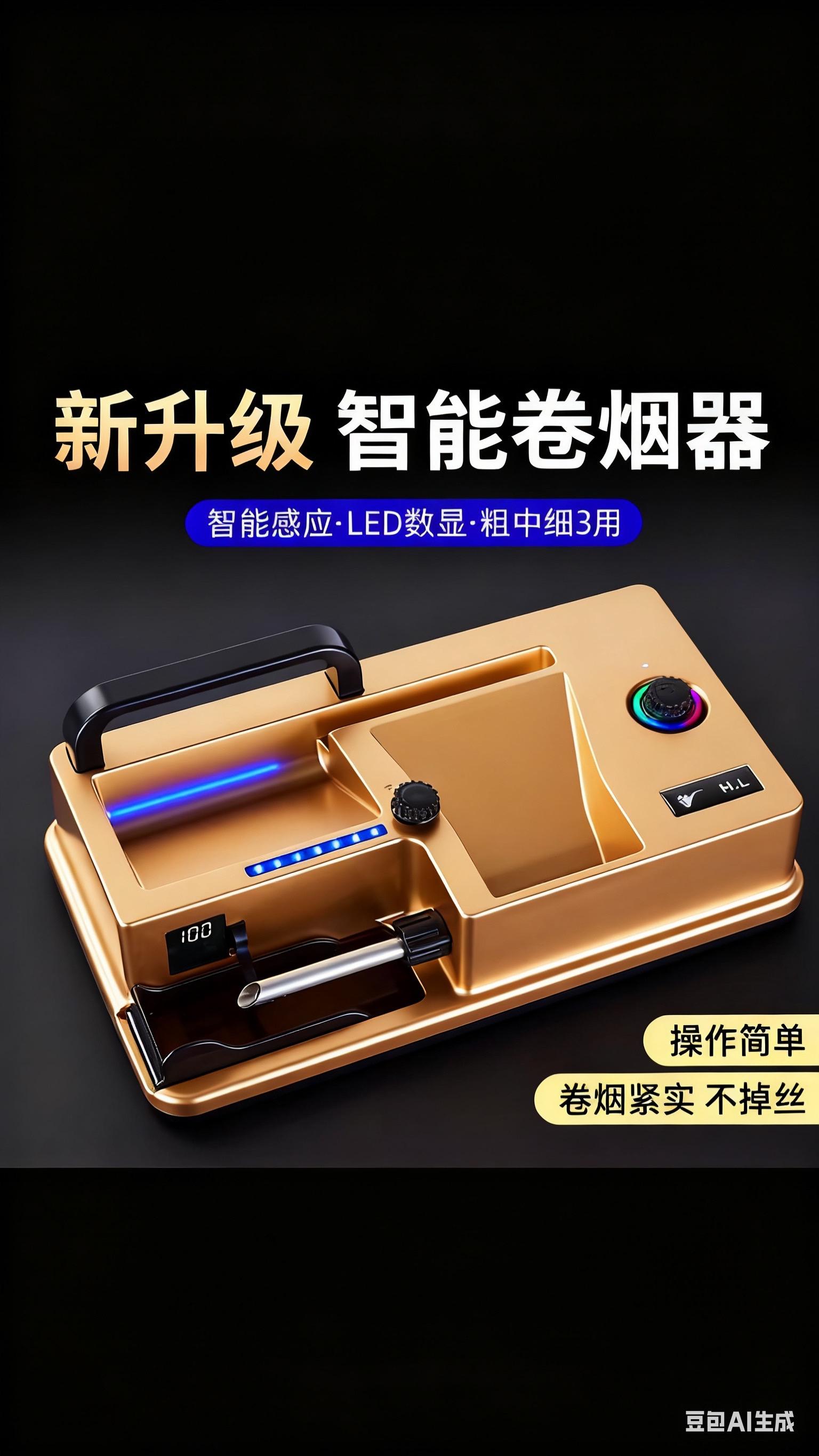 新款全自动卷烟器智能感应数显8.0/6.5/5.5三用大功率电动卷烟机