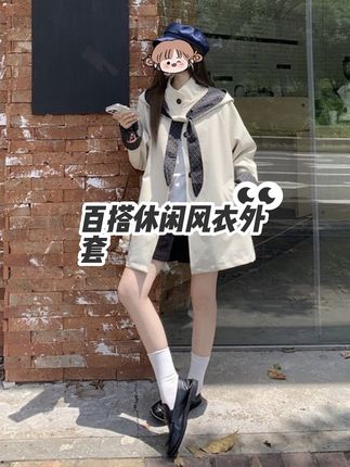 可脱卸连帽子风衣女秋2025新款韩系休闲百搭设计感上衣风衣外套潮#风衣 #外套 #上衣 #韩系外套 #时尚穿搭