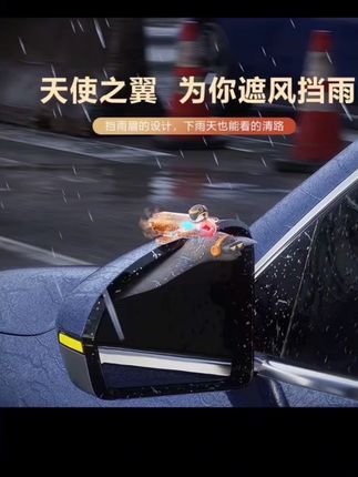 #汽车用品 汽车后视镜雨眉车窗挡雨板防雨倒车镜晴雨挡通用风力发光潮玩#汽车后视镜雨眉 #后视镜雨眉 #汽车雨眉