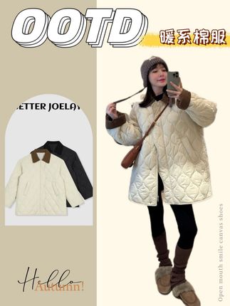 BETTER JOELAY-【暖系棉服】时尚棉服保暖百搭休闲通勤风。。#今日穿搭 #外套穿搭 #酷女孩穿搭 #日常搭配 #显高显瘦穿搭