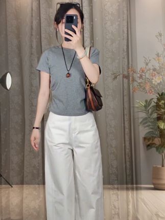 #小个子穿搭 #夏季穿搭 #白色 #九分裤 #显瘦穿搭