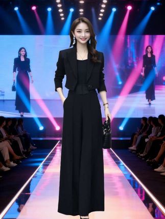 春季新款显瘦阔腿裤修身女神范时尚气质套女#早秋贵气感穿搭 #初秋一周不重样穿搭 #早秋气质感穿搭 #说好的随便穿穿去看秀 #早秋高级感职场穿搭@抖家精品推荐