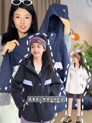 #水孩儿 外三防内加绒收腰款风衣外套!又酷又飒#冲锋衣