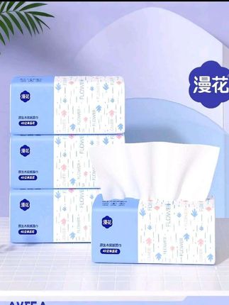 漫花抽活动了到手4包才这个价柔韧加厚四层压花气垫抽纸家用面巾纸餐巾卫生纸巾经济实惠好用。#纸巾#抽纸 #好东西一起分享 #生活好帮手 #居家好物