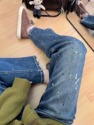 秋天穿什么#ootd #秋冬穿搭 #泼墨 #直筒牛仔裤 #显瘦裤子