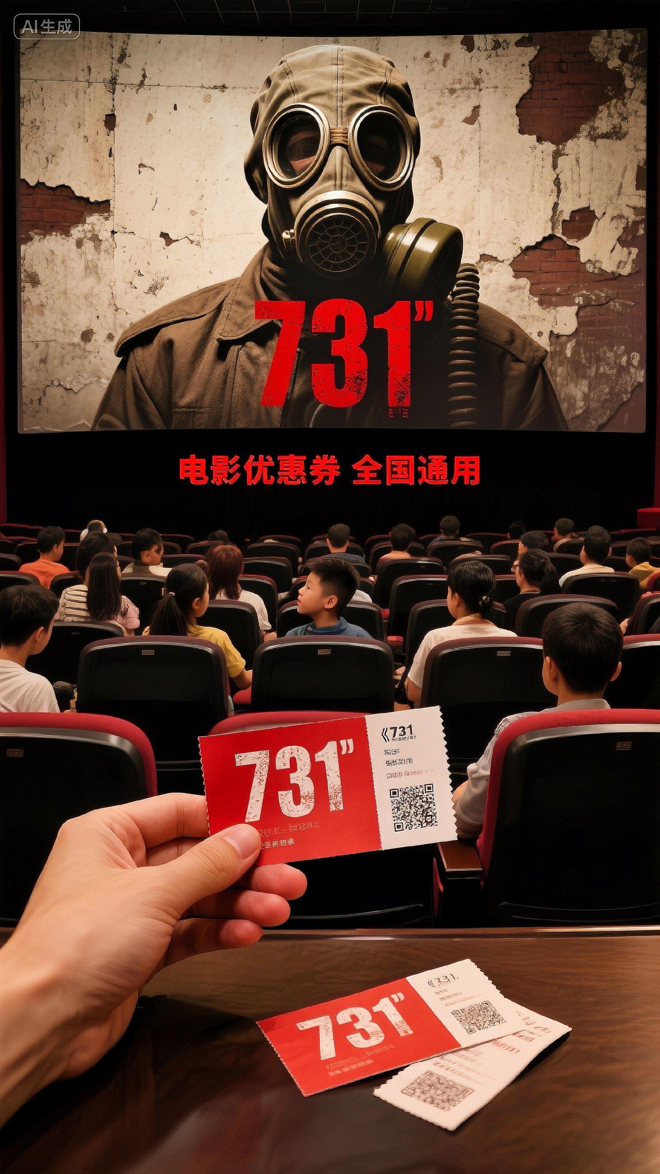 电影731全国上映了!宝子们,电影《731》已经热映!这部电影太有意义了,它带我们直面那段沉重的历史,让我们看到先辈们曾遭受的无尽苦难。 走进影院去看看,记住历史的伤痛,珍惜现在的和平 #电影热烈上映#电影#电影优惠券抖音团购 #电影731 #铭记历史 @抖加🔥上热门🔥dou+🔥热点宝 @DOU+上热门