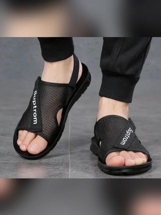 透气莱卡网面舒适防滑软底清凉沙滩鞋/夏季户外大码潮鞋