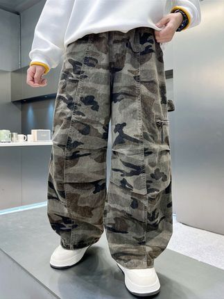 男童休闲迷彩裤120-170 #只做高品质 #潮酷穿搭 #个性穿搭 #男童休闲裤#童装