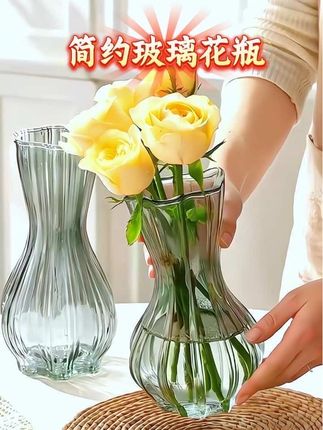 简约玻璃花瓶 如果你也喜欢在家里养一些花花草草,那你一定得看看这个花瓶,它的外观简约时尚,把喜欢的花放进去,摆在桌上、架上或者窗台上,每天看着心情都会变好哦!#简约玻璃花瓶#花瓶#花瓶摆件#超便宜超划算 #创作灵感 @DOU+小助手