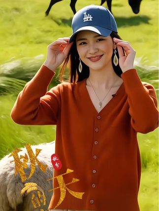 【100%羊毛】2025新款开衫女宽松针织打底时尚春秋新款外搭毛衣女#户外出游 #山水美景 #出游穿搭 #户外休闲