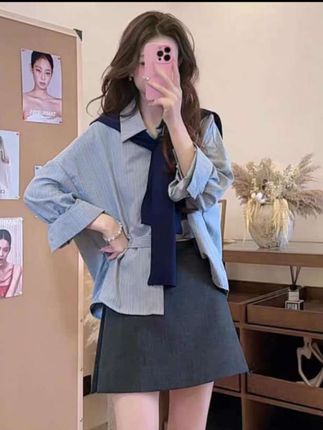#韩系穿搭 #衬衫 #减龄显瘦穿搭 #早秋穿搭 #小个子显高显瘦穿搭
