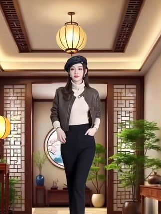 外穿高腰微喇裤#显瘦穿搭 #不挑年龄不挑身材 #遮肉显瘦 #谁穿谁好看。