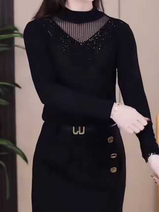 气质百搭网纱打底时尚女士打底衫网红打底衫内搭洋气#打底衫 #面料舒适透气 #遮肉显瘦穿搭
