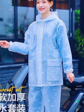 防暴雨时尚雨衣套装加厚材质分体雨裤两件套骑行旅游登山钓鱼 #雨衣 #时尚雨衣 #雨衣套装 #美观实用