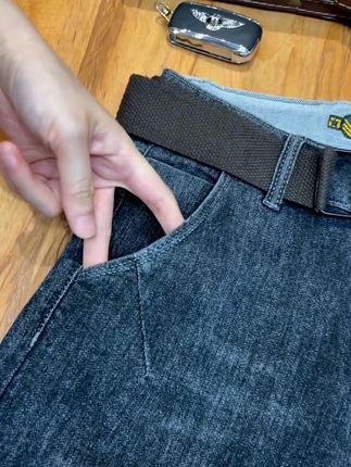 免熨烫免打理牛仔短裤男款 双芯超柔纱面料,高强线车工品质#质量杠杠滴 #牛仔短裤男 #夏季新款 #面料柔软舒适 #百搭裤子