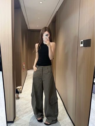 时尚潮流工装裤#高级感穿搭 #好身材好气质 #显瘦显高显气质 #源头实力厂家 #品质女装