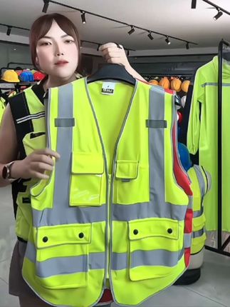 反光背心定制Logo施工园林劳务工地环卫衣反光衣(满10件免费印字)