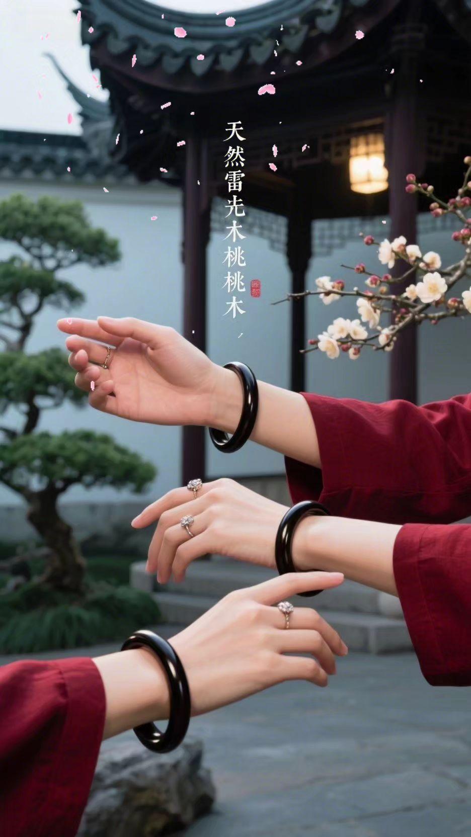 #桃木手镯#手镯#国风古韵#爱了爱了#饰品分享
