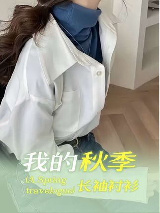 时尚气质简约百搭翻领女士长袖衬衫#长袖衬衫 #气质穿搭 #简约大方穿搭 #小个子穿搭 #解锁微胖梨形的本命穿搭