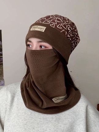 冬天女款骑行保暖盆帽,护耳防寒防护防风面罩,月子护颈脖子#防护面罩 #月子帽#户外骑车防风帽#冬季出门必备 #帽子