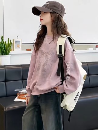 女童卫衣 春秋装 中大童宽松韩版时髦上衣 春季新款女孩洋气衣服#女童卫衣 #女童穿搭 #生女儿就是用来打扮的 #高品质童装 #秋季穿搭