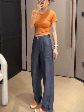 #薄款休闲直筒西裤 #垂感显瘦又百搭
