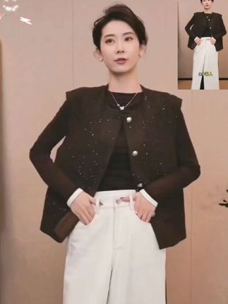 #绵羊毛小香风马甲#高品质女装#早秋新款
