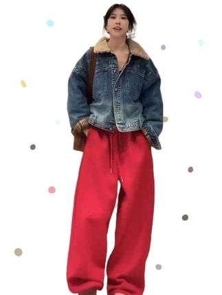 #棉服外套 #牛仔外套 #百搭时尚 #休闲穿搭 #秋冬穿搭