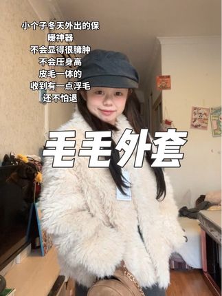 小个子直接可以闭眼入,简直就是我们的保暖神器#毛毛外套