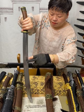 #龙纹清刀#冷兵器#男人的玩具#工艺品@DOU+上热门