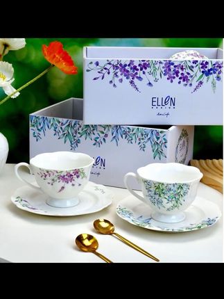 艾尔伦礼盒装杯碟勺套装花茶杯送礼英式水杯咖啡杯轻奢高级感#咖啡杯 #咖啡杯推荐 #花茶杯 #杯子控 #水杯