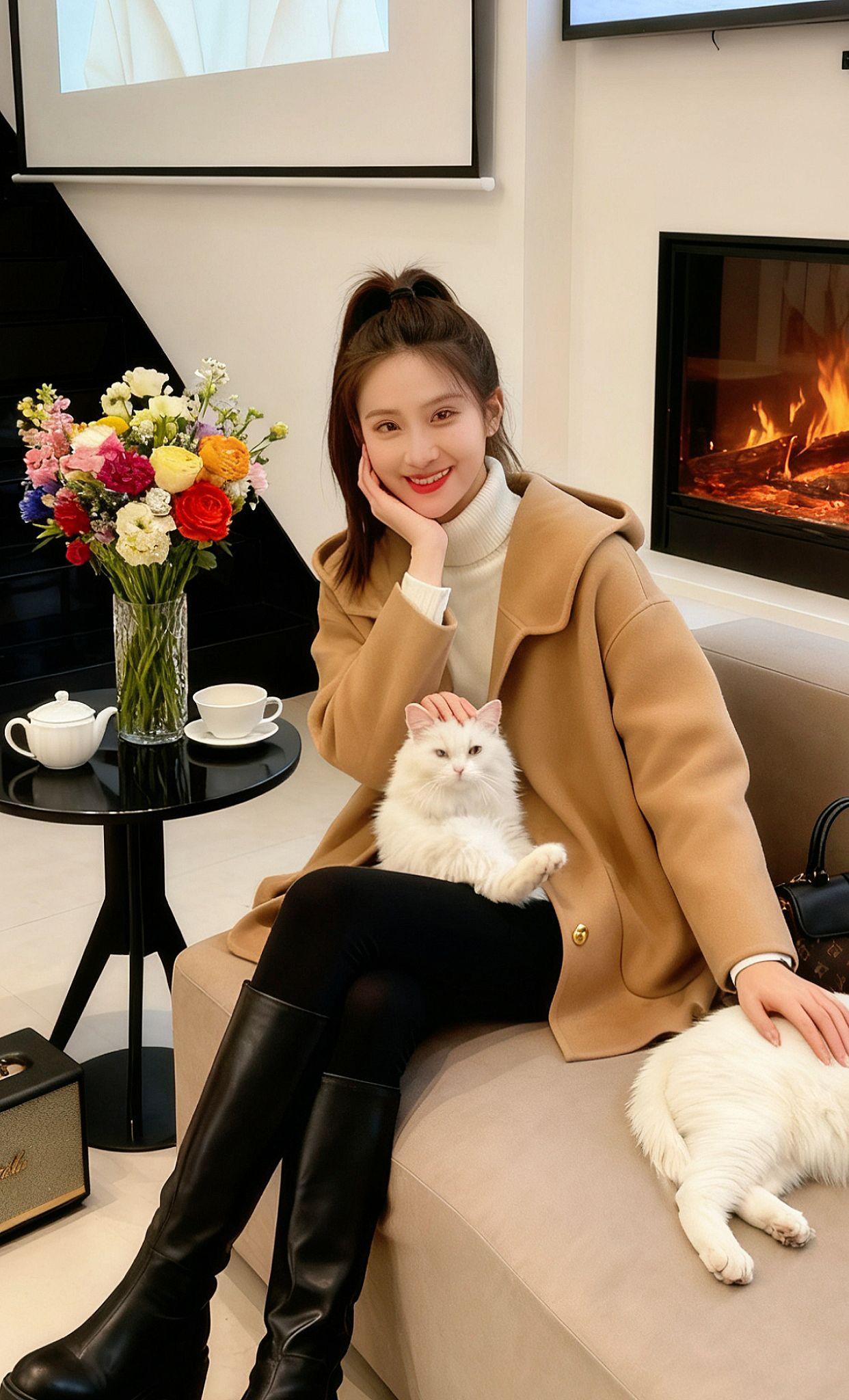 【秋冬氛围感天花板!这件羊毛大衣把高级感焊在身上】 谁懂啊!一穿上这件米白色海军领羊毛大衣,直接美到失语!双面羊毛材质软乎乎的,摸起来像被云朵包裹,零羊绒却有羊绒般的细腻质感~中款长度对小个子太友好了,宽松大码版型藏肉又随性,海军领一整个把氛围感拉满,搭配高领毛衣和厚底靴,是韩剧女主从雪天里走出来的模样啊!   在暖烘烘的壁炉旁,抱着毛茸茸的小狗,和同款穿搭的人体模特同框,窗外摩天轮的灯光和雪景交织,这画面简直是冬日时尚大片!不管是通勤还是约会,一件就能穿出高级感,关键是性价比还这么绝,秋冬衣橱没它真的不行!   话题   #秋冬羊毛大衣天花板 #海军领大衣氛围感 #小个子秋冬穿搭圣经 #零羊绒却有羊绒感 #高级感毛呢外套闭眼入@抖加🔥上热门🔥dou+🔥热点宝 @DOU+小助手